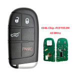 M3N40821302 ID46 PCF7945/53A 433MHz 2/3/4/5BTN Replacement Car Remote Key For Jeep Grand Cherokee Dodge Chrysler RAM SRT Hellcat